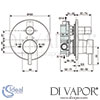 Ideal Standard Ceraline Built-In Bath Shower Mixer Dimensions